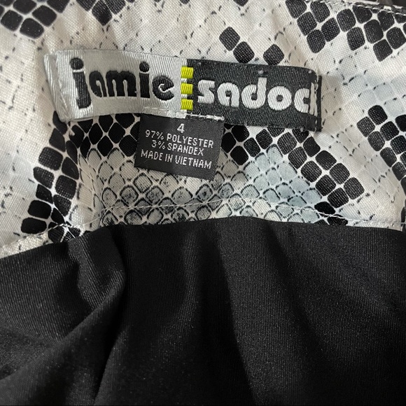 Jamie Sadock Golf Skirt Skort Snakeskin Print Black Grey Sz 4 - Picture 4 of 8